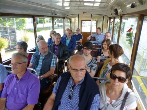 Auf der Busfahrt zum Geburtstagsfest von Hanspeter und Markus